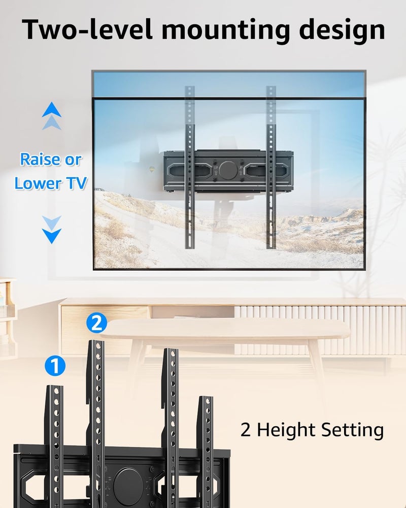 MOUNTUP EconoMe TV Wall Mount for Most 32-65 inch Flat Screen/LED/4K TVs, TV Mount with Swivel and Tilt Articulating Dual Arms, Full Motion Wall Mount up to 16” Stud, Max VESA 400X400mm, up to 99lbs - Image 3